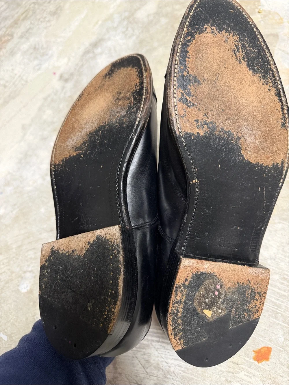Alden Black Cap-Toe Derby Dress Shoes
